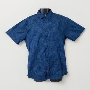 Westy Mens Shirt size XL Blue Button Down Short Sleeve New Casual
